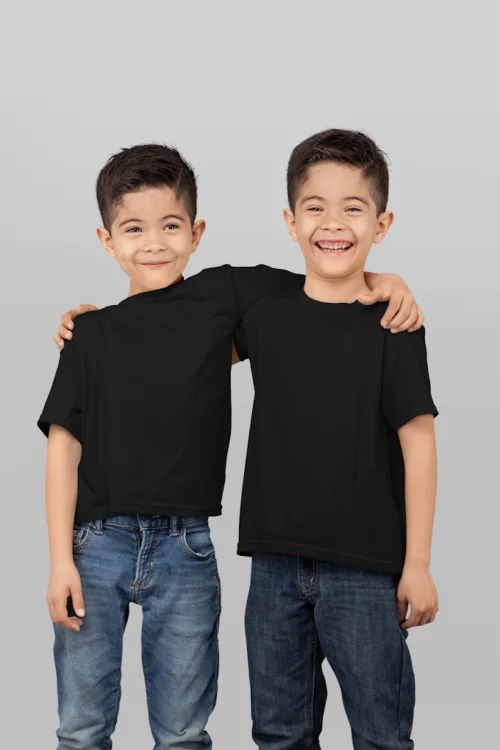 Round Neck Kids T-Shirt 180 GSM Biowash - View 2